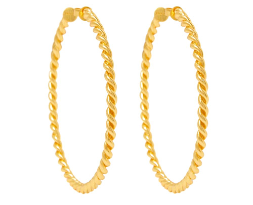 Xavier Rope Hoop Earrings, Valere